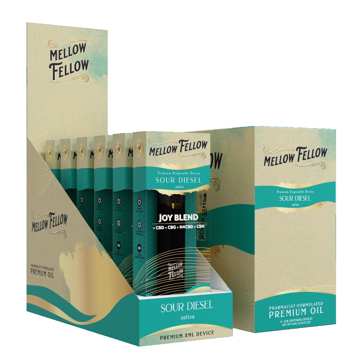 MELLOW FELLOW 2ML SOUR DIESEL JOY pack