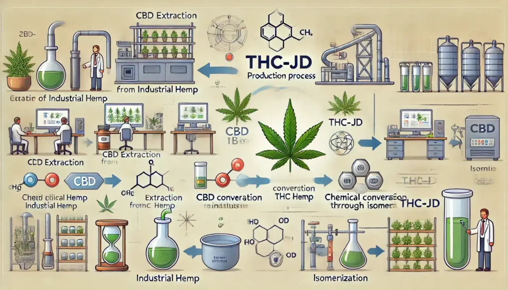 production process of THC-JD