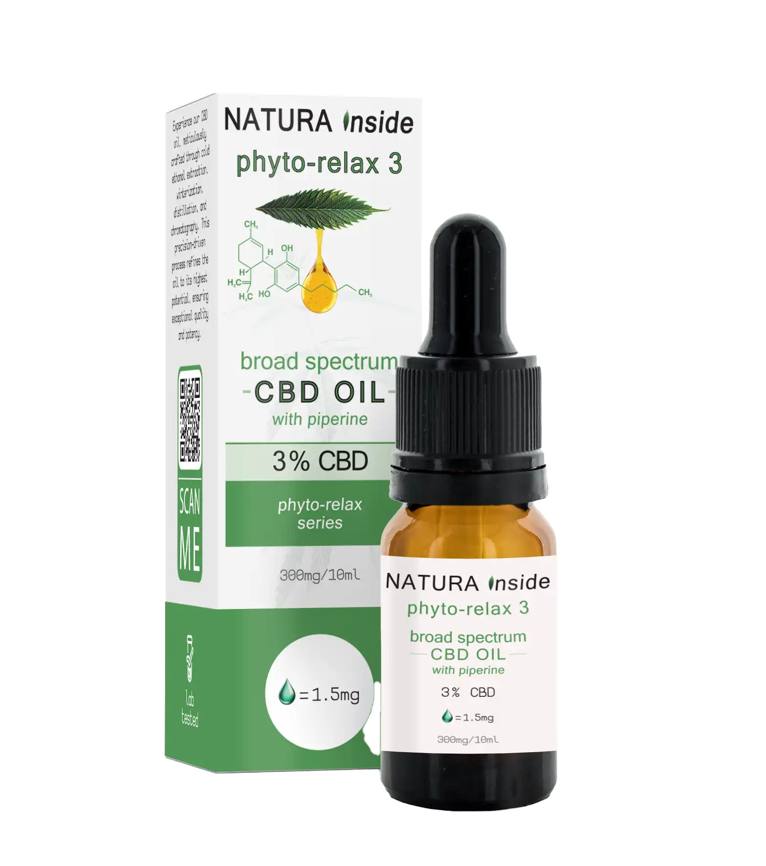 Natura Inside Phyto-Relax 3% Broad Spectrum CBD Oil
