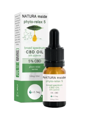 Phyto-Relax 5% CBD Oil | 500mg Broad Spectrum + Piperine