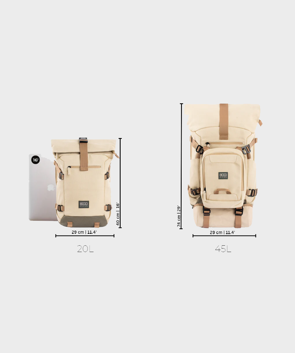 Nomad Backpack in Beige 2 sizes Nomad Backpack in Beige 2 sizes