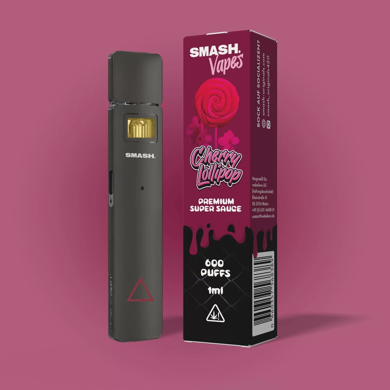 Cherrry Lollipop THC smash-cherry-lollipop-cbd-disposable-vape-premium