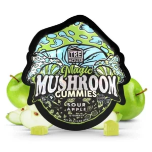 Magic Mushroom Gummies in Sour Apple