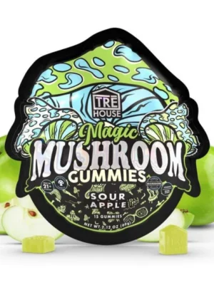 Magic Mushroom Gummies in Sour Apple