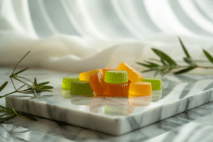 Delta 9 Gummies - Premium THC edibles guide featuring colorful fruit gummies