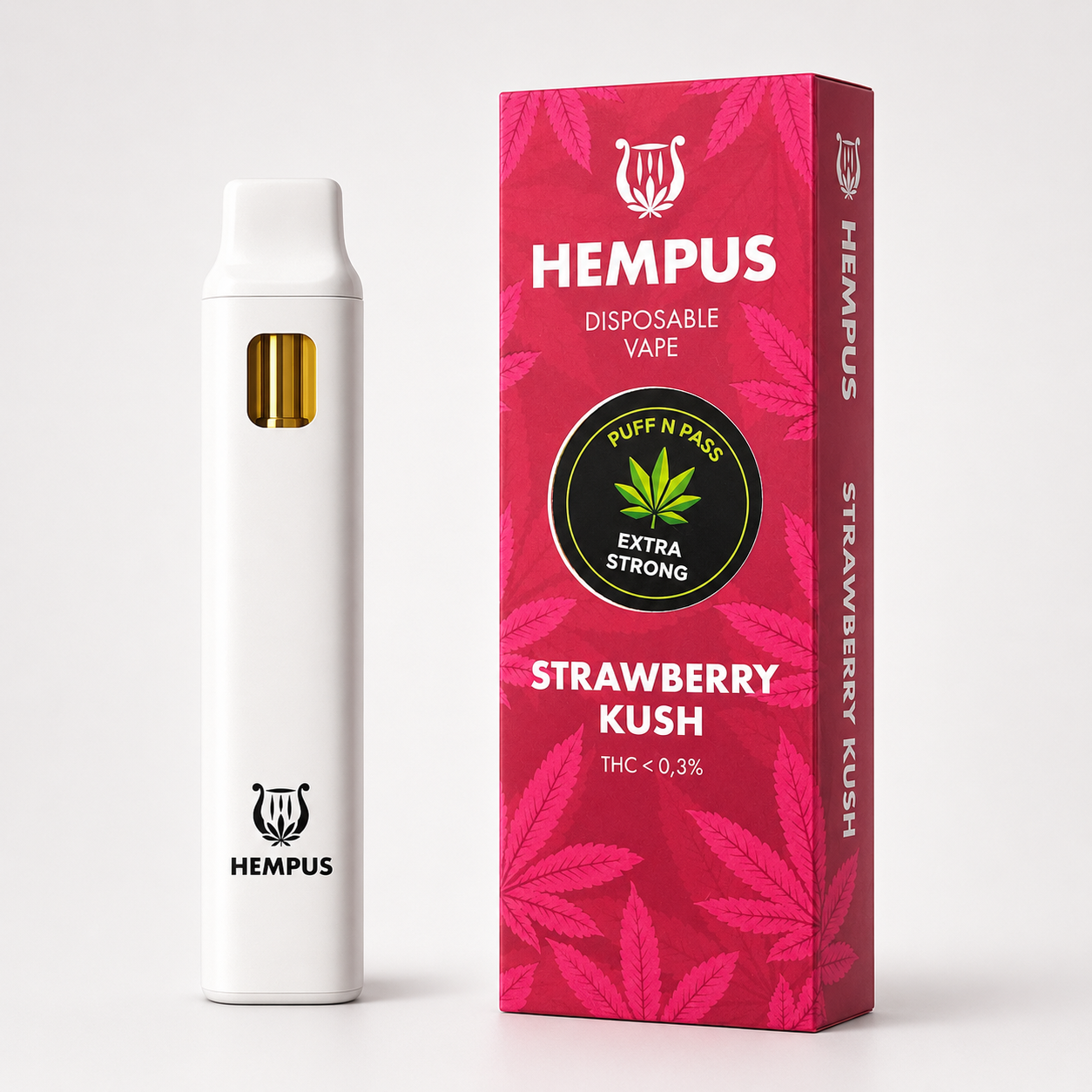 Hempus Strawberry PnP Hempus Strawberry Kush Superior Blend disposable vape