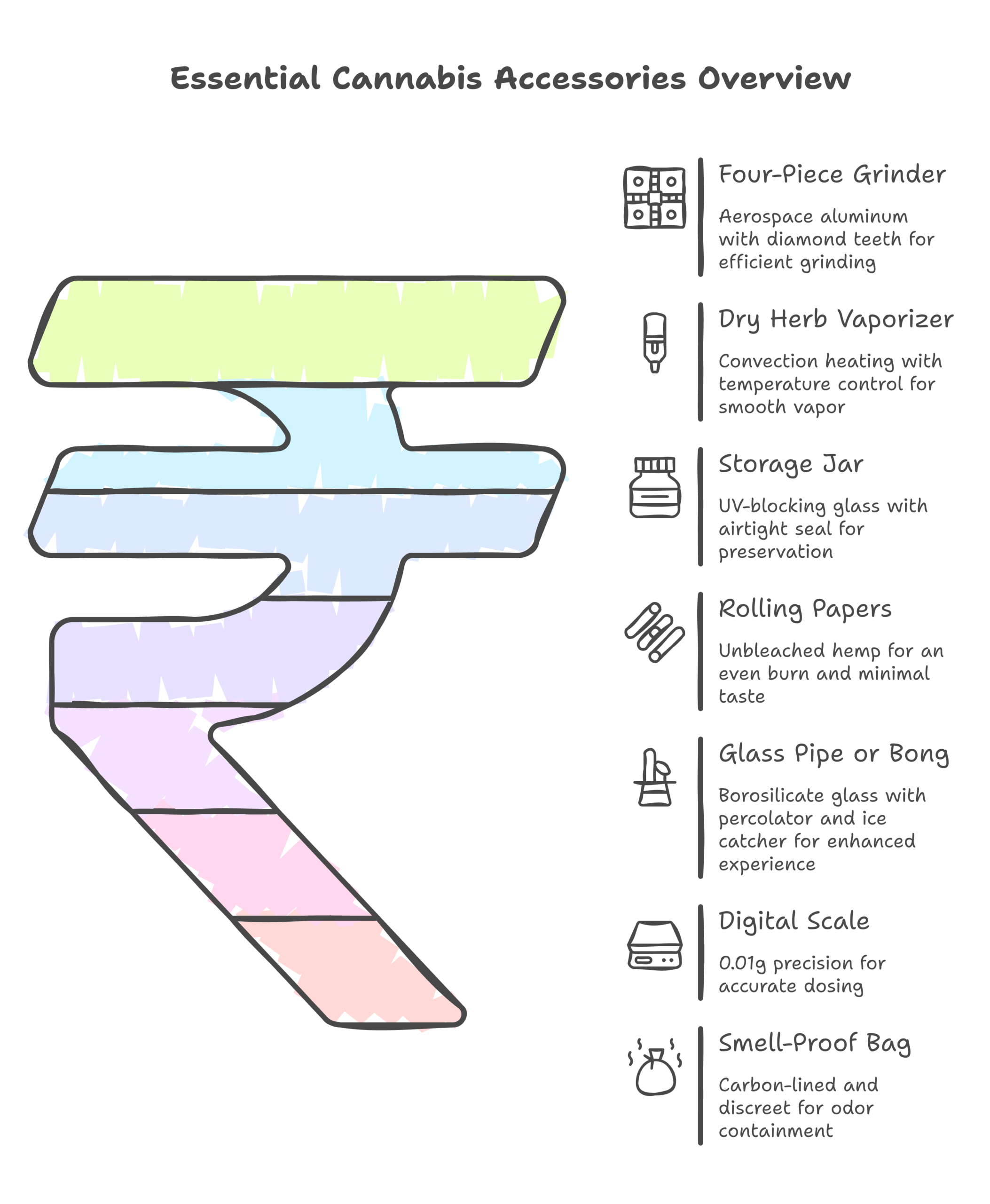 cannabis accessories infographic