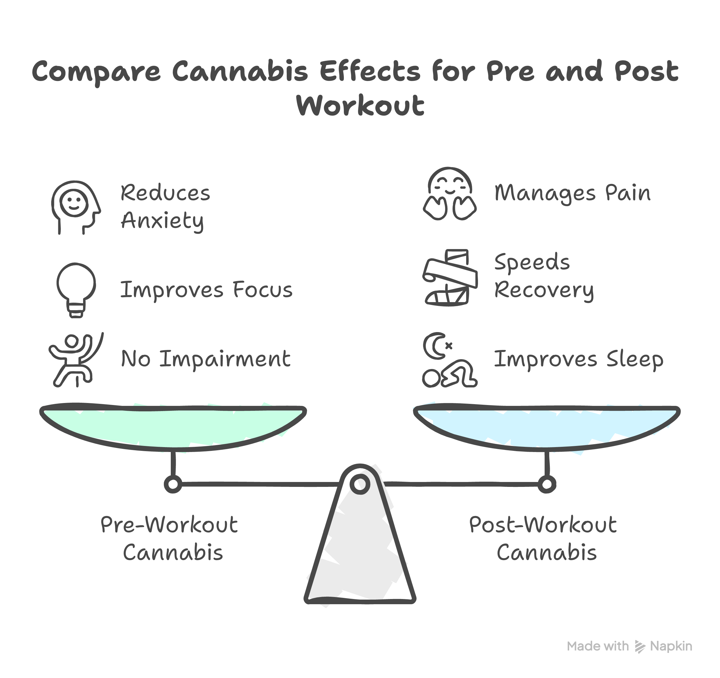 cannabis and fitness infographic