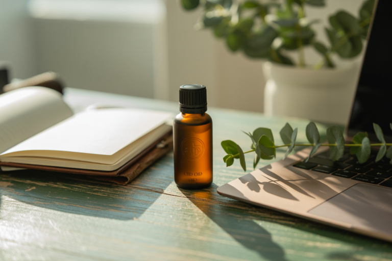 CBD for focus and concentration - CBD oil and workspace