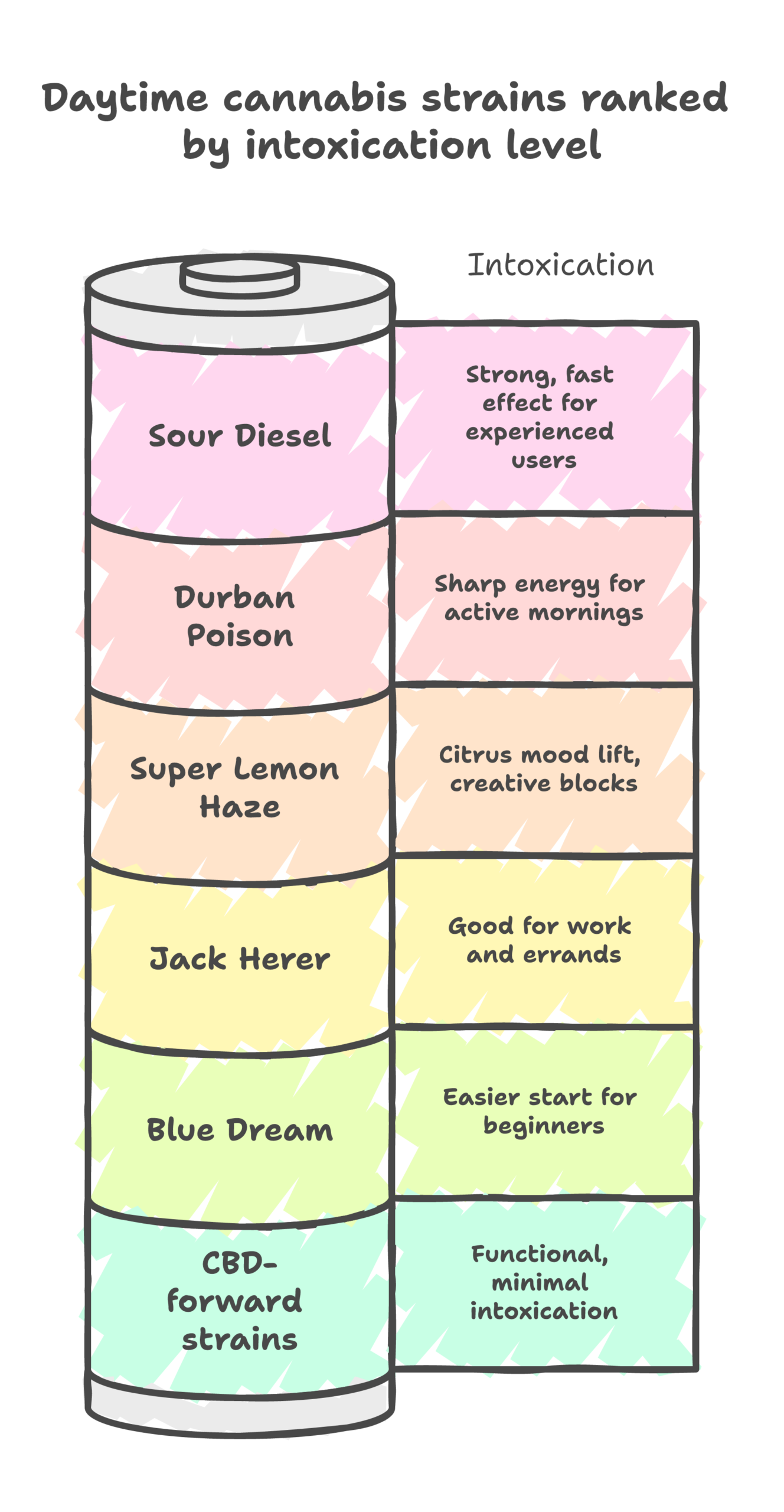 daytime cannabis strains infographic
