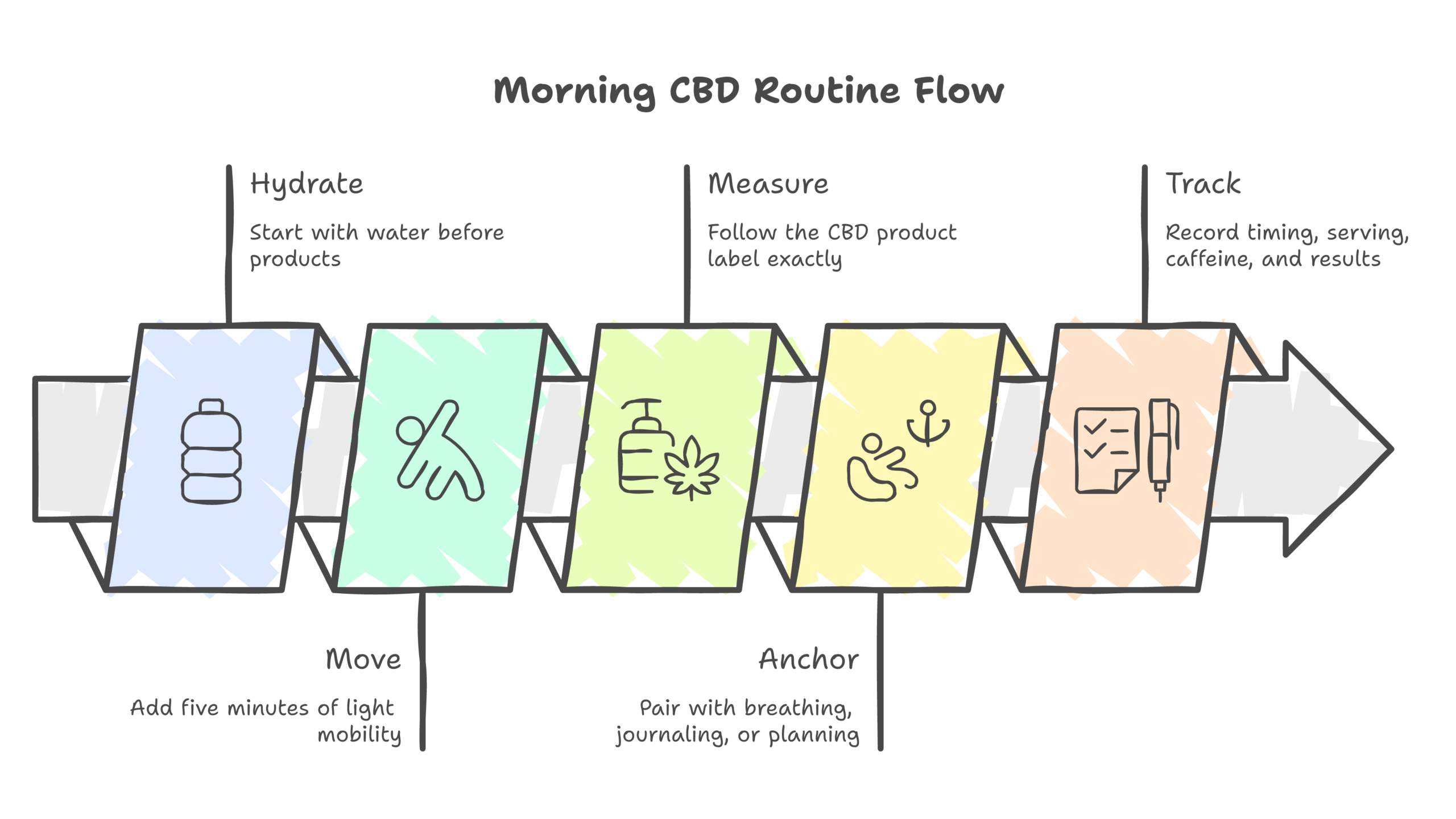 CBD morning routine infographic
