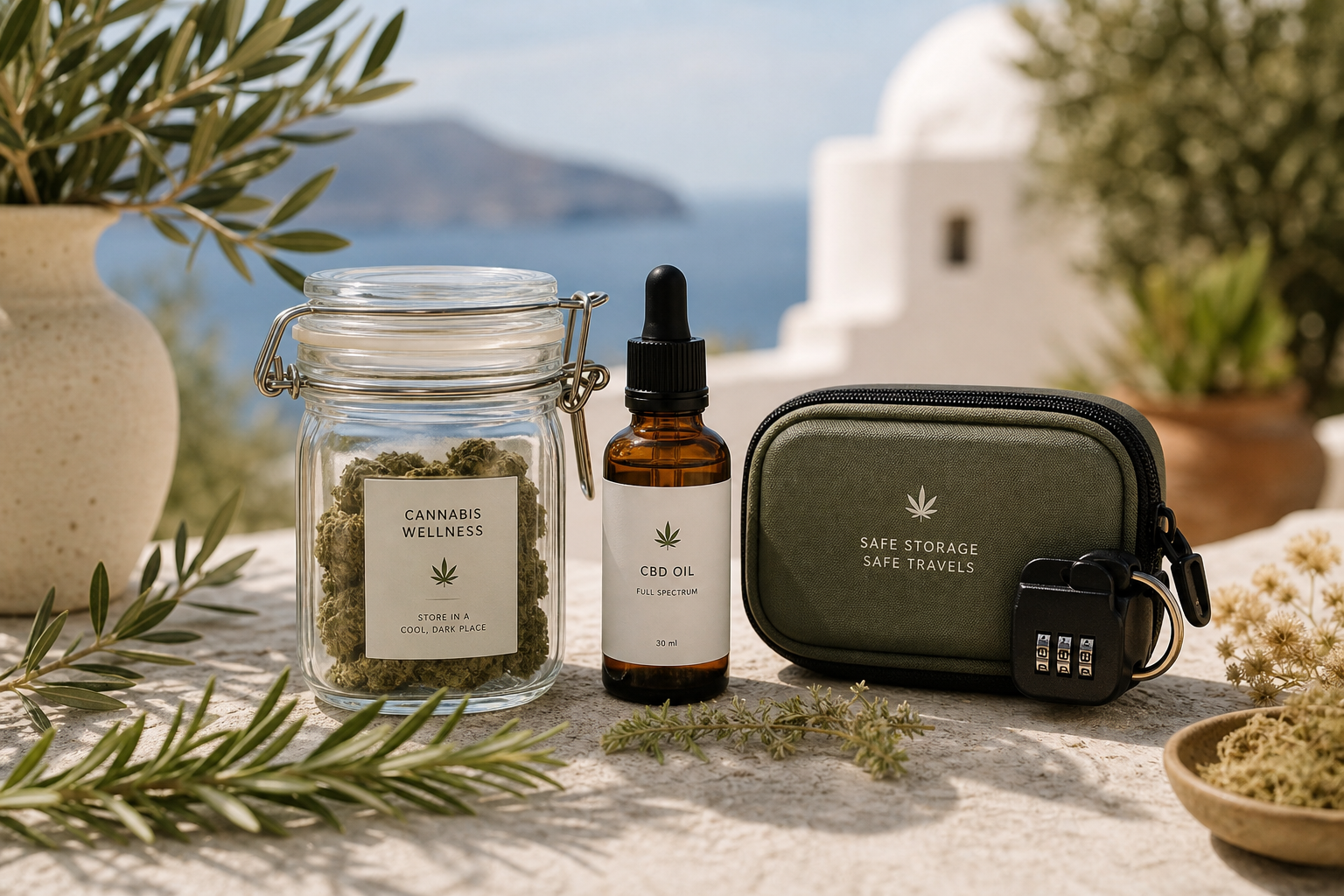 cannabis summer safety safe storage in Greece