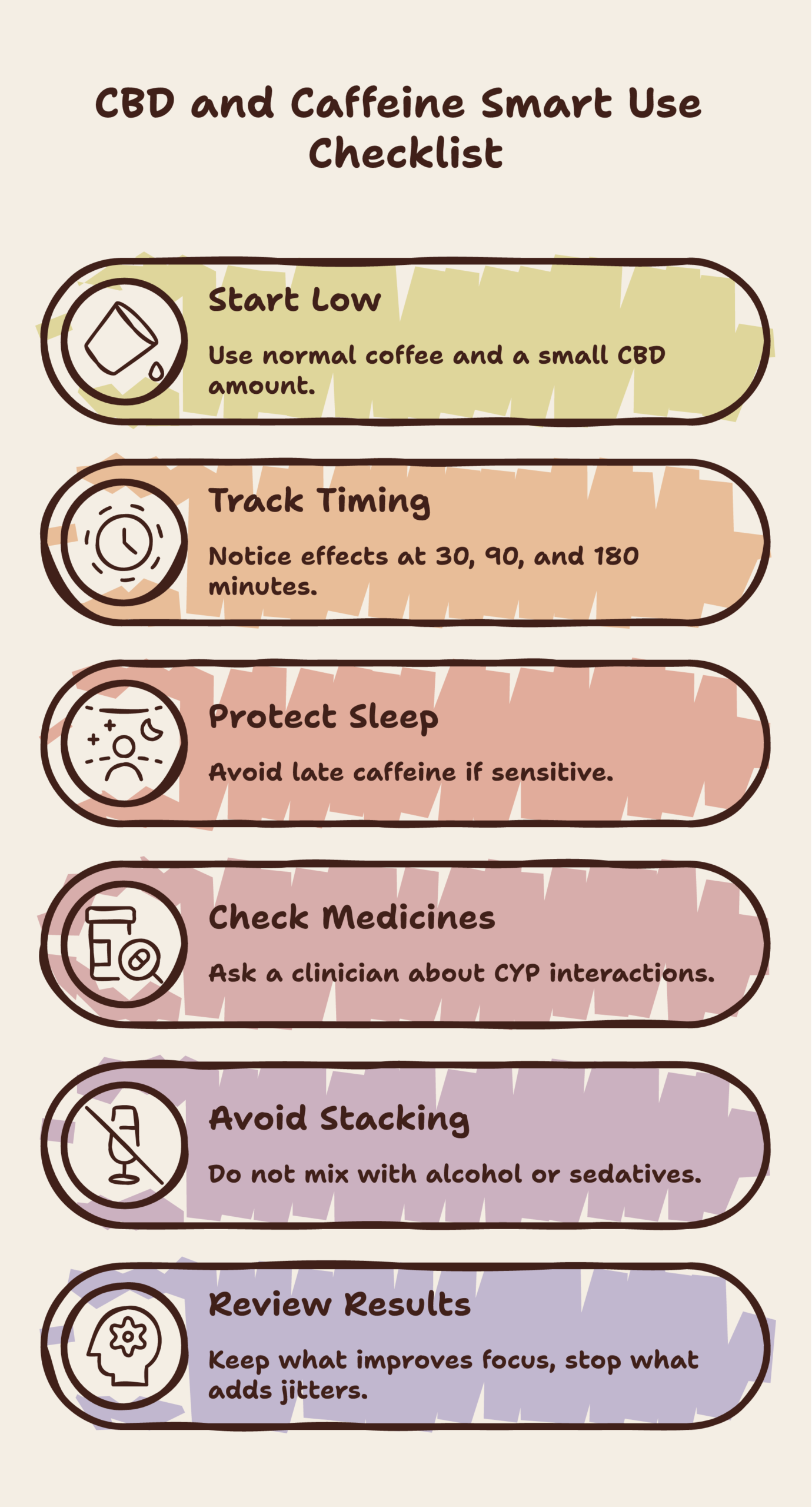 CBD and caffeine infographic