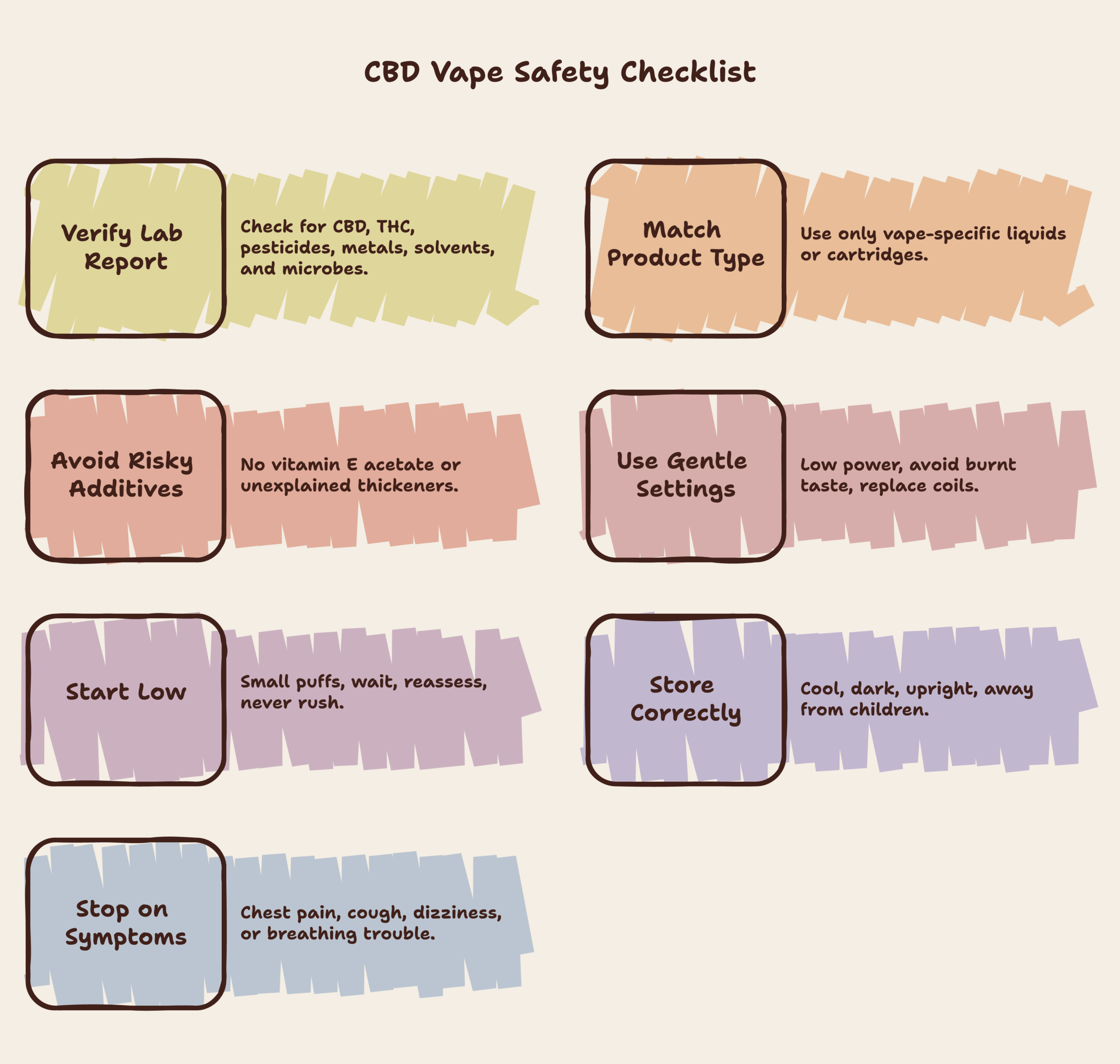 CBD vape safety infographic