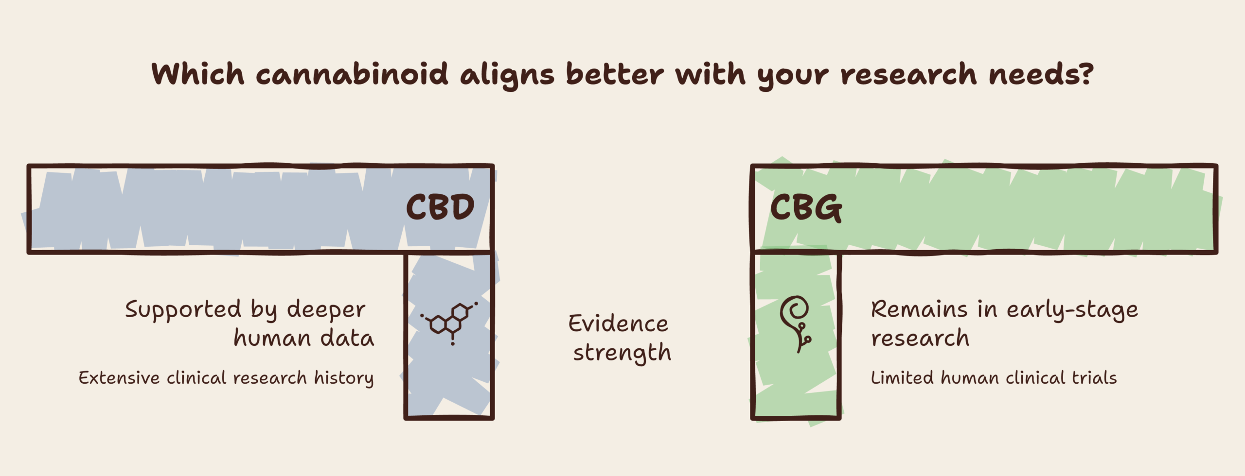 CBG vs CBD infographic