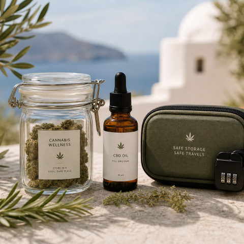 cannabis summer safety - Cannabis Summer Safety in Greece: Storage & Travel Tips